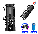 Ліхтар 536-3LED, 1х16340, індикація заряду, ЗП Type-C, магніт, Box, фото 5