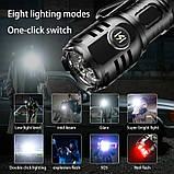 Ліхтар F40-4XPG(White+Red), 1х16340, індикація заряду, ЗП Type-C, чохол, магніт, Box темно-бірюзовий, фото 3