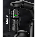 Ліхтар F40-4XPG(White+Red), 1х16340, індикація заряду, ЗП Type-C, чохол, магніт, Box темно-бірюзовий, фото 5