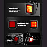 Велокомплект FT-3028-COB ліхтар + STOP, Waterproof, Li-Ion акумулятор, ЗП Type-C, фото 5