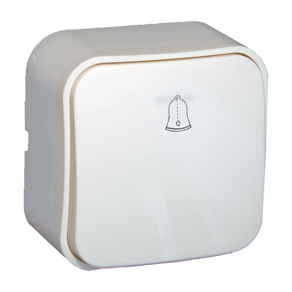 Кнопка дзвінка накладна LEMANSO Нота біла  LMR2312