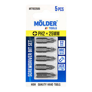 Набір біт Molder PH2x25мм 5шт