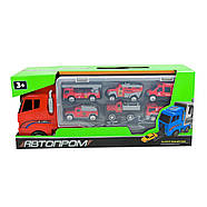 Дитячий трейлер із машинками PS006-2, 6 машинок, фото 4