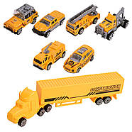 Дитячий трейлер із машинками LH638, 6 машинок, фото 5