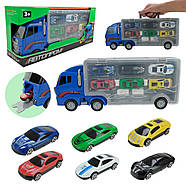 Дитячий трейлер із машинками PS006-1, 6 машинок, фото 3