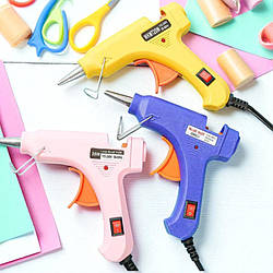 Клейовий пістолет Wild Wolf YL-20W під тонким 7 мм Білий, Рожевий, Синій, Жовтий