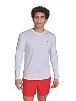 Мужской лонгслив-рашгард Calvin Klein с защитой от солнца UPF 40 1159845744 (Белый XXL)