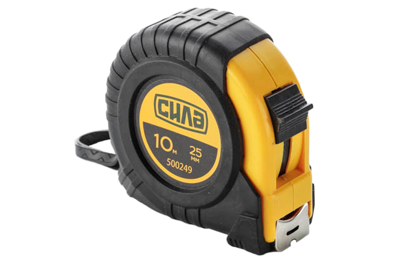 Рулетка Сила 10 м x 25 мм обгумована (500249)