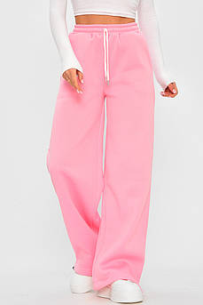 Спортивні штани жіночі на флісі рожевого кольору 207258M
