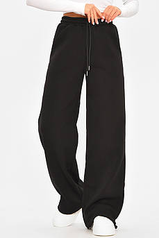 Спортивні штани жіночі на флісі чорного кольору р.1 207259M