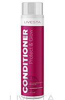 Бальзам-кондиціонер для фарбованого волосся "Захист і блиск" LIVESTA, 400 мл