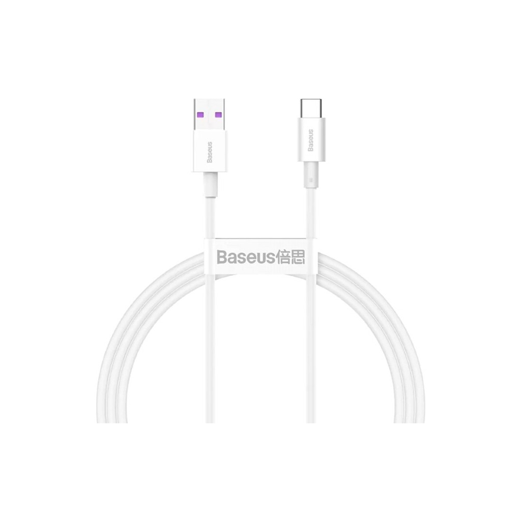 Дата кабель USB 2.0 AM to USB-C 2.0m 3A White Baseus (CATYS-A02) (l274642), фото 1