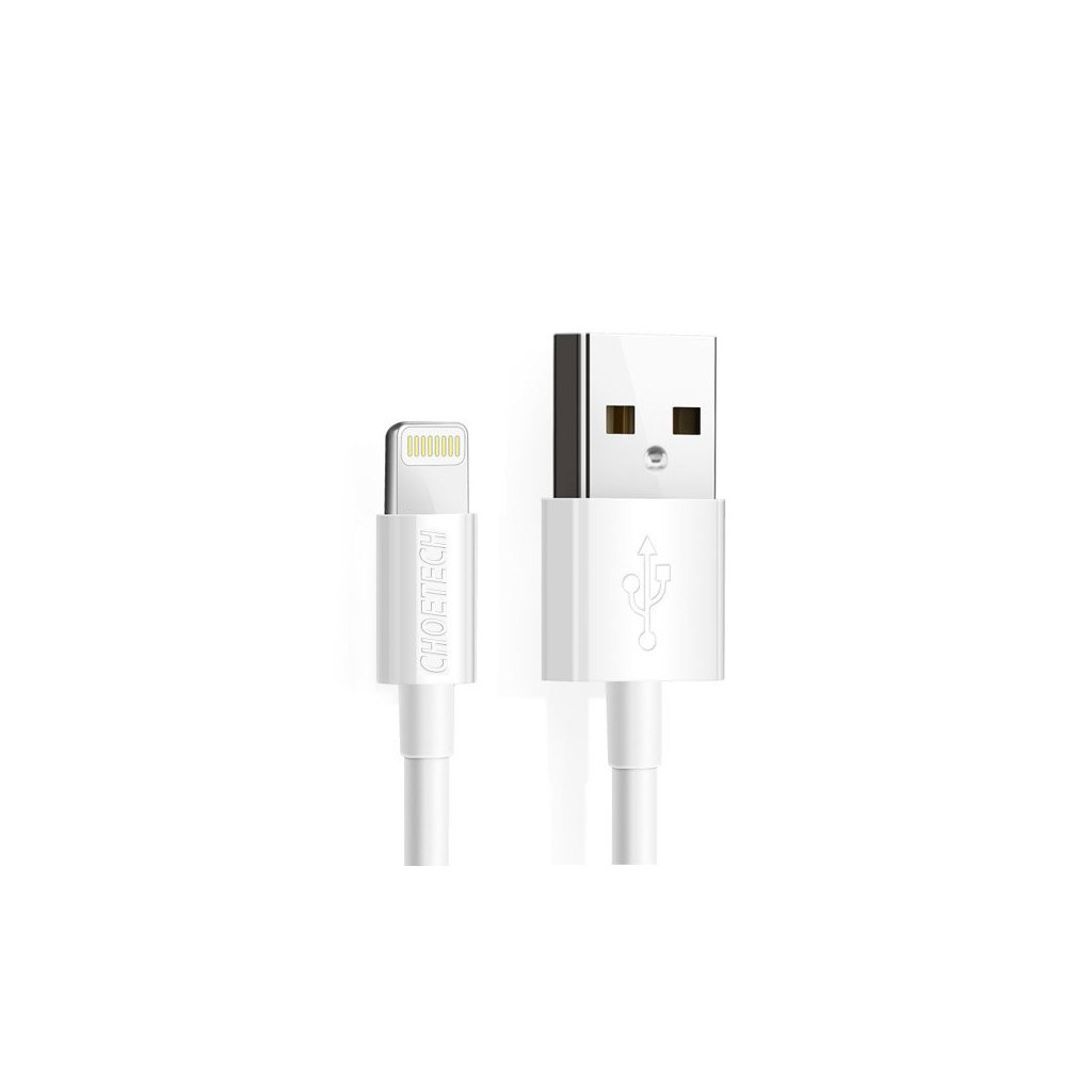 Дата кабель USB 2.0 AM to Lightning 1.8m 2.1A MFI White Choetech (IP0027-WH) (f274880), фото 1