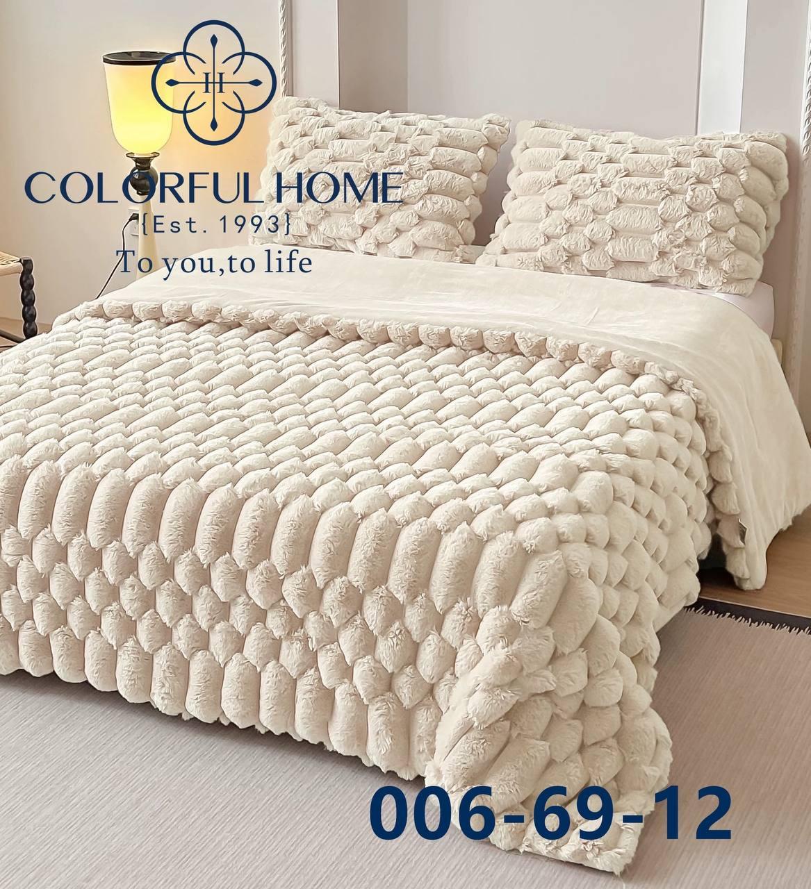 Покривало зі штучного хутра класса Люкс з наволочками  "Кролик-шиншилу" 200*230, фото 1