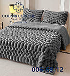 Покривало зі штучного хутра класса Люкс з наволочками  "Кролик-шиншилу" 200*230, фото 3