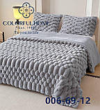 Покривало зі штучного хутра класса Люкс з наволочками  "Кролик-шиншилу" 200*230, фото 4