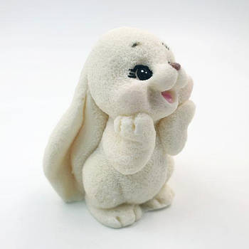 Шоколадна фігурка Зайка біла посміхається