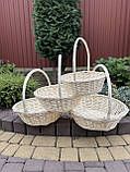 Набір корзин із білої лози, фото 3