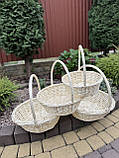 Набір корзин із білої лози, фото 7