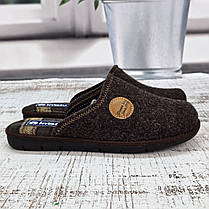 Капці чоловічі Inblu коричневі фетрові із закритим носком на поліуретановій підошві 6024, фото 3