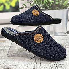 Капці чоловічі Inblu сині фетрові із закритим носком на поліуретановій підошві 6024