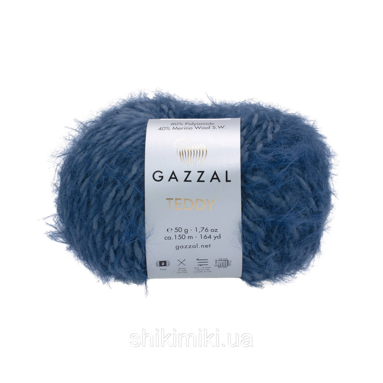 Пряжа Gazzal Teddy & Merinos, колір Джинсовий, фото 1