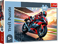 Пазли 100 ел. Быстрый мотоцикл, в кор. 29*19*4см, ТМ Trefl, Польша