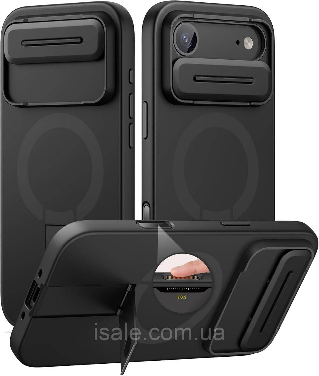 Чохол SURITCH Optik Armor MagFit для iPhone 17 Air (2025), Camera Control Cover - Matte Black, фото 1