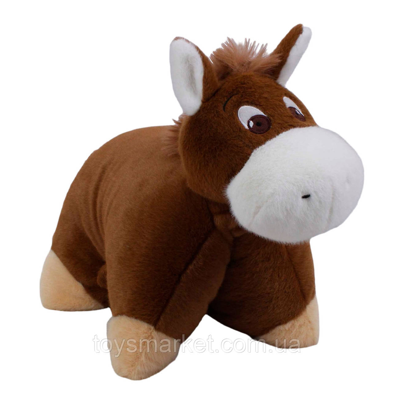 М’яка подушка-складушка кінь, 38 см, фото 1