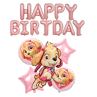 Набір куль, фотозона Щенячий патруль "Happy Birthday, Скай"