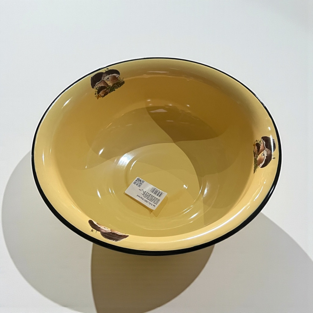 Таз емальований 9л Гриби крем 3021/2 Idilia