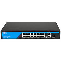 PoE комутатор 16 портів SEVEN P-73216G-SFP, фото 2