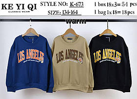 Кофта утеплена для хлопчиків оптом, Ke Yi Qi, 134-164 см, арт. K-673