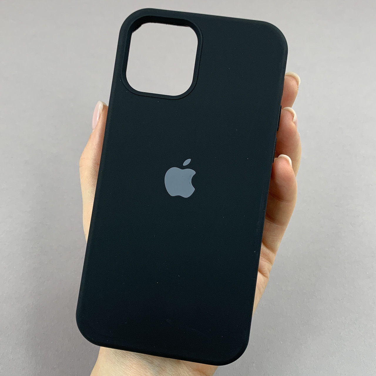 Чохол для Apple iPhone 12 силікон кейс чохол із закритим низом на телефон айфон 12 чорний h5p