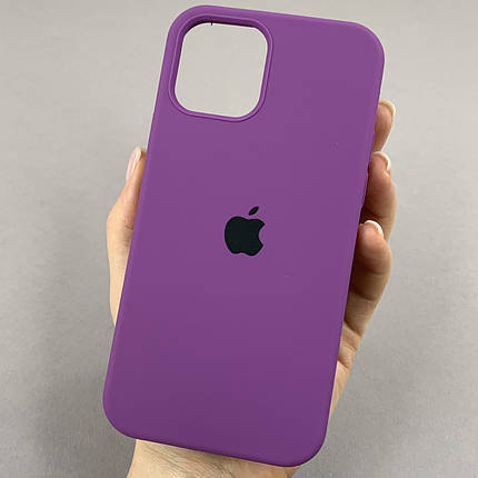 Чохол для Apple iPhone 12 силікон кейс чохол із закритим низом на телефон айфон 12 фіолетовий h5p, фото 1