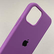 Чохол для Apple iPhone 12 силікон кейс чохол із закритим низом на телефон айфон 12 фіолетовий h5p, фото 3
