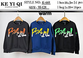 Кофта утеплена для хлопчиків оптом, Ke Yi Qi, 98-128 см, арт. K-668
