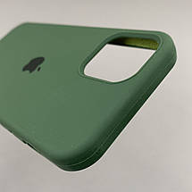 Чохол Apple iPhone 12 силікон кейс чохол із закритим низом на телефон айфон 12 темно-зелений h5p, фото 5