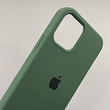Чохол Apple iPhone 12 силікон кейс чохол із закритим низом на телефон айфон 12 темно-зелений h5p, фото 3