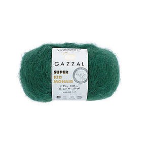 Пряжа Gazzal Super Kid Mohair, колір Смарагдовий