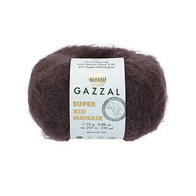 Пряжа Gazzal Super Kid Mohair, колір Шоколадний