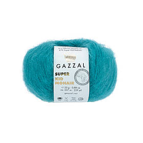Пряжа Gazzal Super Kid Mohair, колір Бірюзовий