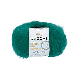 Пряжа Gazzal Super Kid Mohair, колір Зелений