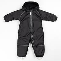 Дитячий зимовий комбінезон Аполло з утеплювачем Termoloft  Мембранна тканина Чорний  Розмір 74-80