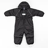 Дитячий зимовий комбінезон Аполло з утеплювачем Termoloft Мембранна тканина Чорний Розмір 74-80, фото 3