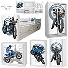 Ліжко для хлопчика Мото, дитячі меблі King Queen, фото 6