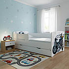 Ліжко для хлопчика Мото, дитячі меблі King Queen, фото 5