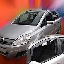 Дефлектори вікон (вітровики) Opel Zafira B 2005-2012 5D (вставні, 4шт) (Heko)