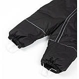 Дитячий зимовий комбінезон Аполло з хутром опушкою Утеплювач Termoloft Мембранна тканина Чорний Розмір 74/80, фото 4