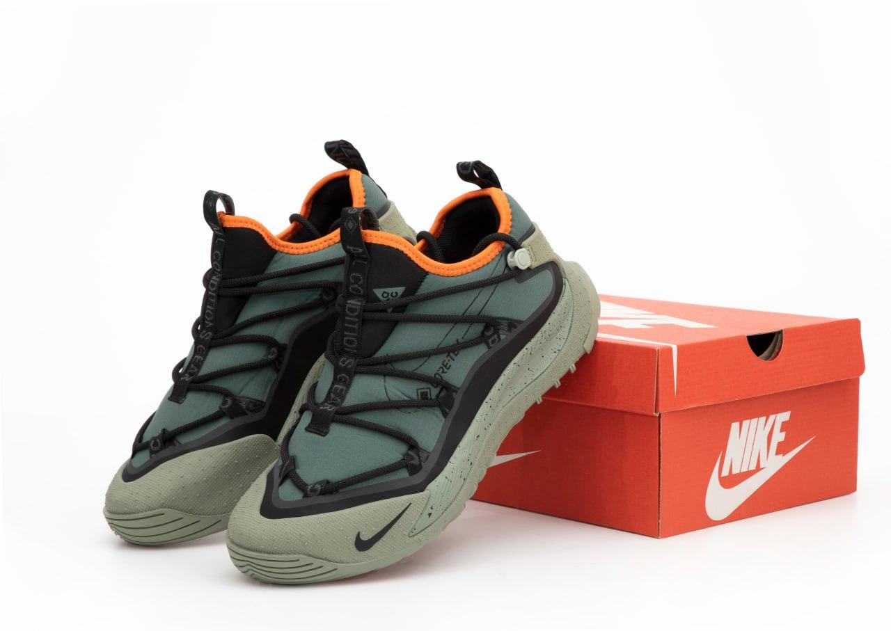 Чоловічі кросівки Nike ACG Mountain Fly 2 Green Black Зелені Взуття Найк АСГ Маунтс текстиль нейлон демісезон, фото 1